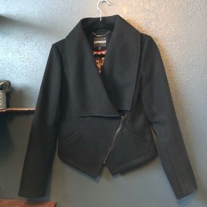 Express coat -asymmetrical zip